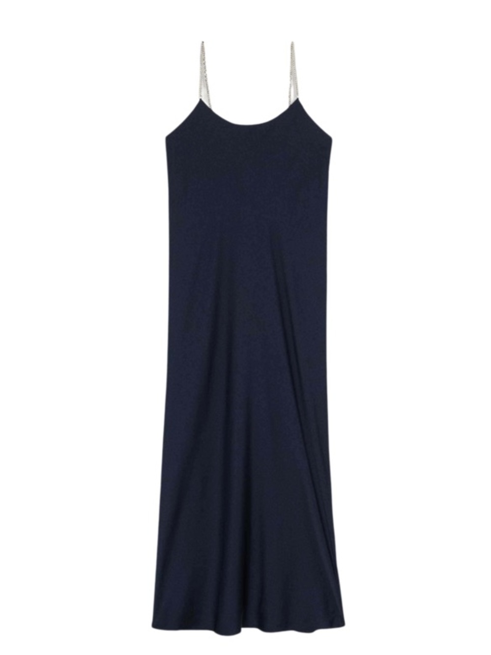 ba&sh Canel Bleu Nuit Chain Strap Slip Dress Size 4